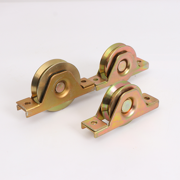 Heavy Duty Y-Groove Caster Wheels - Smooth Rolling with Half Bracket
