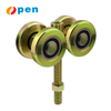 Overhead Yellow Zinc Sliding Door Roller With One Central Hole Block Guide Wheel 