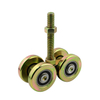 Overhead Yellow Zinc Sliding Door Roller With One Central Hole Block Guide Wheel 