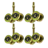 Overhead Yellow Zinc Sliding Door Roller With One Central Hole Block Guide Wheel 